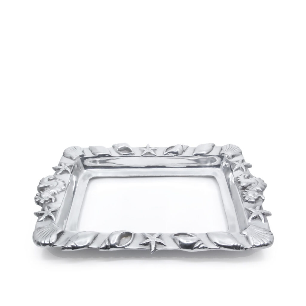 Coastal Themed Casserole Dish Holder Aztec Pewter